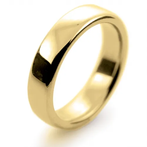 Soft Court Very Heavy - 5mm Yellow Gold Wedding Ring (SCH5Y) 
